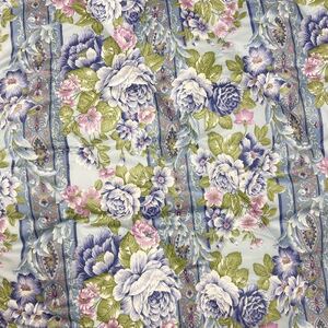 日本製固綿入りボリューム敷布団(シングル/花柄ブルー)【1707149】