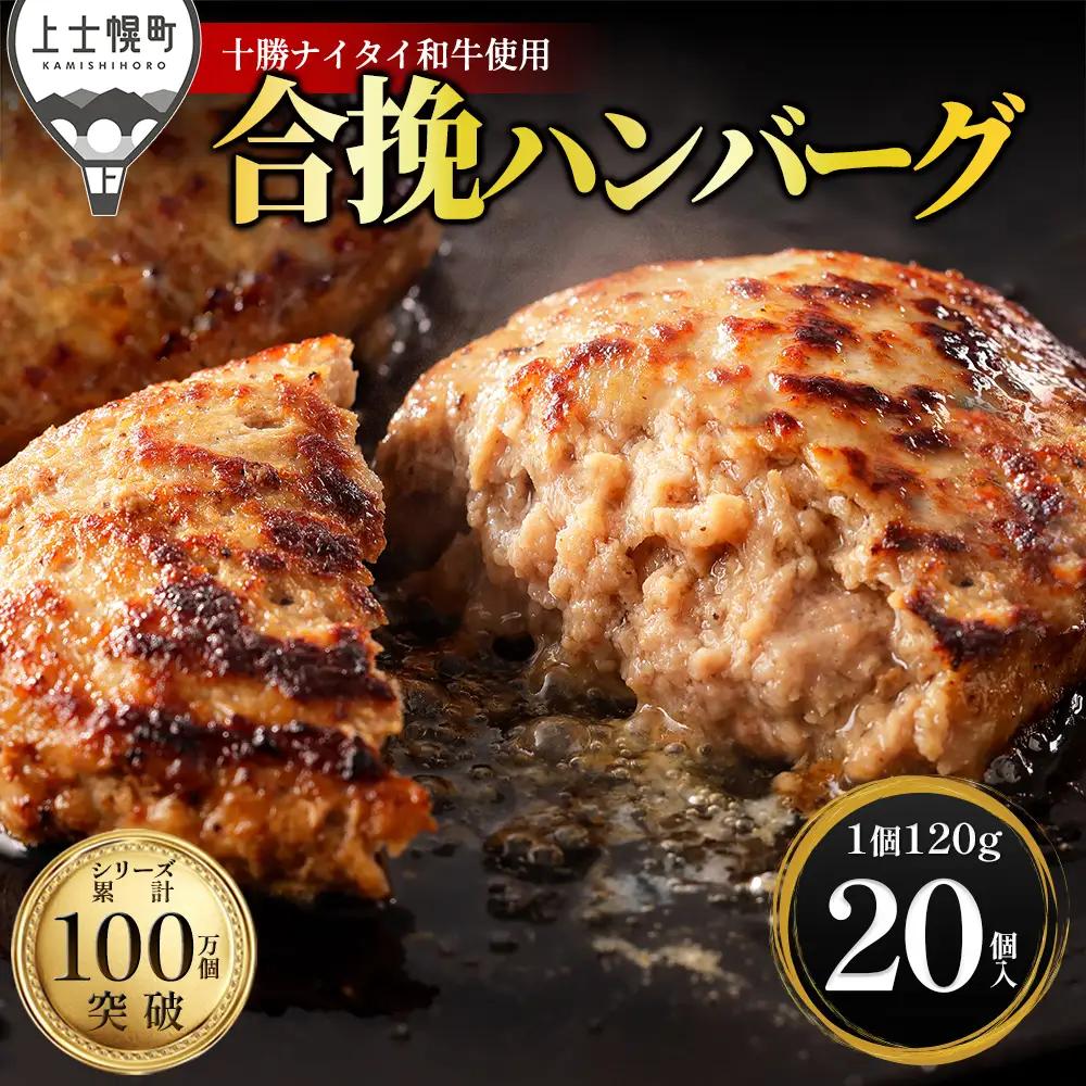 十勝ナイタイ和牛 ビーフ&ポーク ハンバーグ 120g×20個 高評価ハンバーグ 国産 北海道 牛 豚 肉 牛肉 豚肉 国産牛 国産豚 和牛 5・4等級 黒毛和牛 合い挽き 合挽 人気 お取り寄せ ギフト 冷凍ハンバーグ