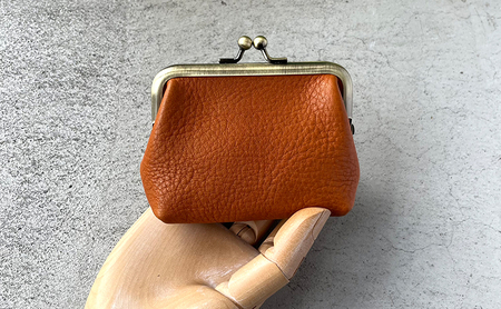 本革 がま口小物入れ 栃木レザー ファッション小物 革小物 シンプル コンパクト 大容量 クレジットカード 小銭入れ 薬入れ イヤホン入れ  グリーン