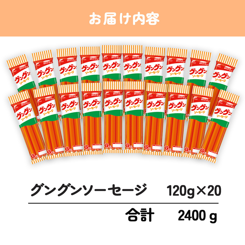 魚肉 ソーセージ 120本 2.4kg グングンソーセージ 120本