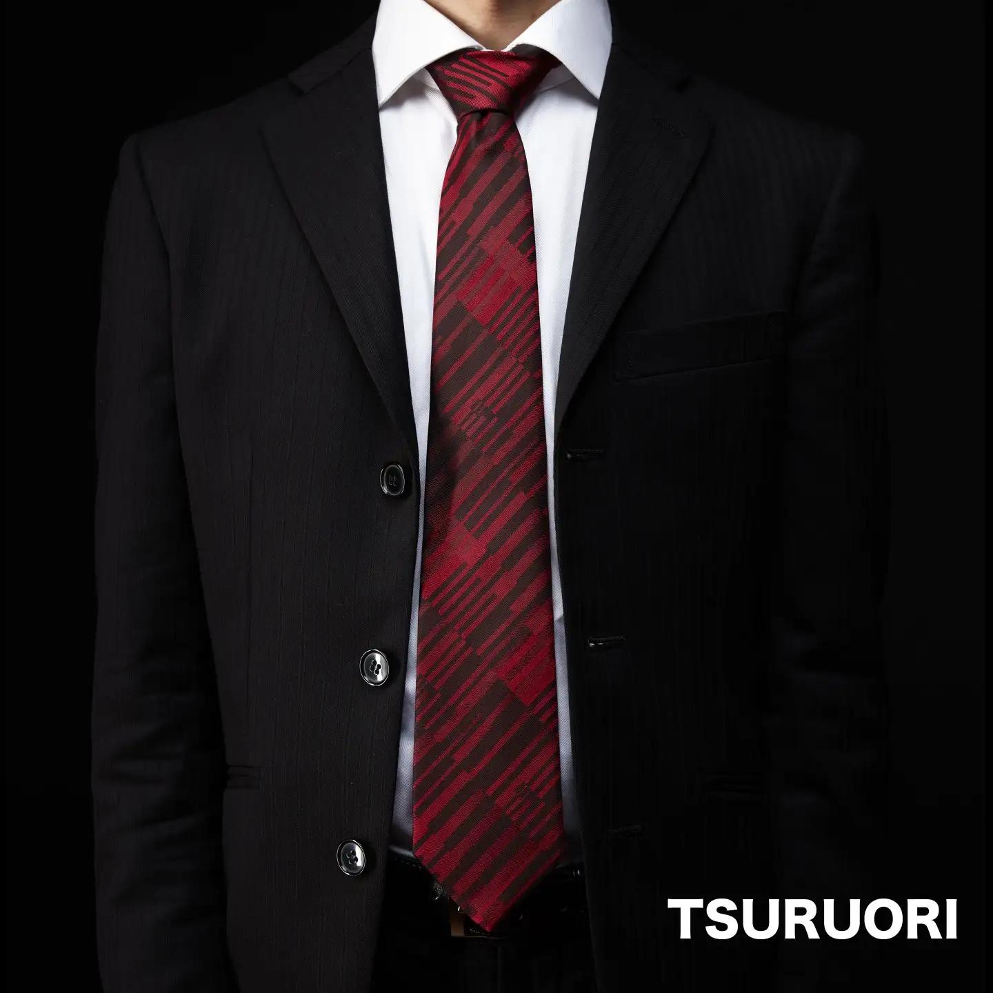 TSURUIKI　甲州織物ネクタイ　【TSURUORI】【リード】｜ネクタイ 甲州織物 甲斐絹 郡内織 甲州織 シルク