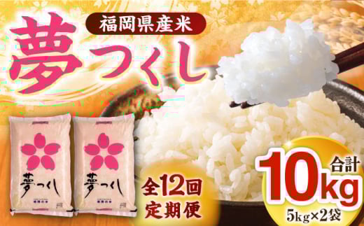 【全12回定期便】福岡県産米 夢つくし 5kg×2袋《築上町》【有限会社ファインリョーコク】米 精米 白米 [ABCO014] 131000円 