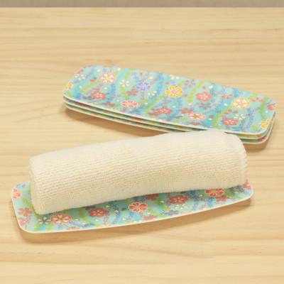 ふるさと納税 和歌山市 友禅和紙 おしぼり トレー 梅桜 桜流れ 5枚セット 食洗機対応の和風おしぼりトレー |  | 01