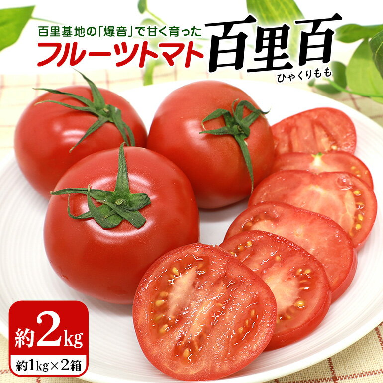 【ふるさと納税】【数量限定 先行予約】 爆音トマトと呼ばれるフルーツトマト「百里百」 2kg 甘い 酸味 肉厚 大玉 産地直送 とまと 健康 リコピン 百里基地 戦闘機 国産 茨城県 小美玉市 直売所 水耕栽培 野菜 やさい 一人暮らし ＜2026年1月出荷開始予定＞ 13-E