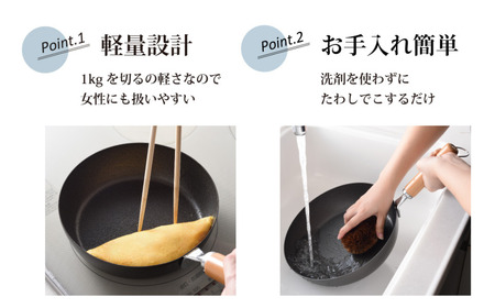 eNグローコートフライパン20cm IH対応 燕三条 鉄フライパン 軽量 高耐久 防さび フライパン アーネスト キッチン用品 調理器具 料理道具 キッチンツール 新潟 【010S697】