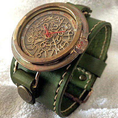 【ふるさと納税】HR24の大型サイズ手作り時計　H（男性用）オリブ ファッション小物 雑貨 日用品