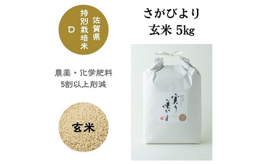 
            「実り咲かす」佐賀県特別栽培 さがびより 玄米5kg：B125-023
          