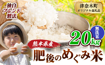  無洗米  肥後のめぐみ米 20kg 無洗米《7-14日以内に出荷（土日祝を除く）》