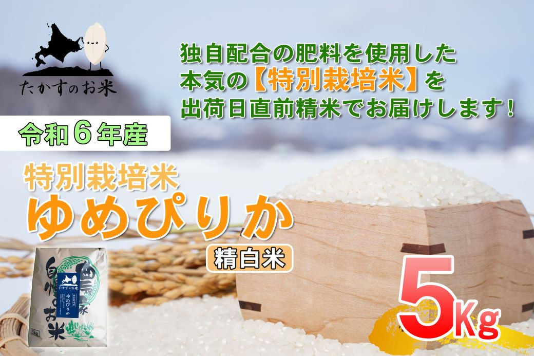 
            A217 　【 令和6年産 】 ゆめぴりか （ 精 白米 ） 特Aランク 北海道 米 を代表する人気の品種 5㎏ 北海道 鷹栖町 たかすのお米 米 コメ こめ ご飯 白米 お米 ゆめぴりか コメ 白米
          