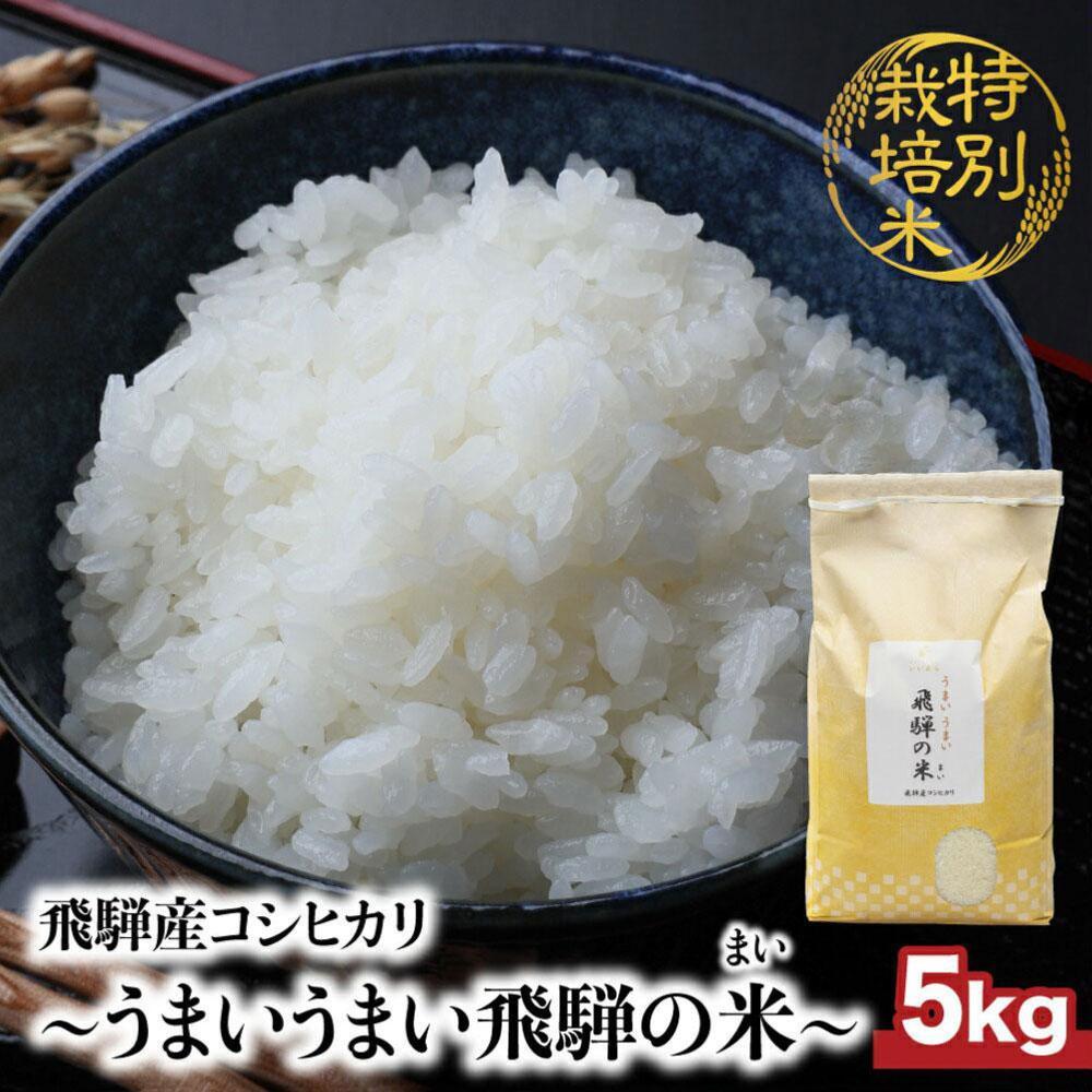 【ふるさと納税】【令和7年産 新米】 飛騨産コシヒカリ 「うまいうまい飛騨の米」 白米 5kg | こしひかり 飛騨産 精米 お米 特別栽培米 飛騨高山 ファームジネンいいむら GG015