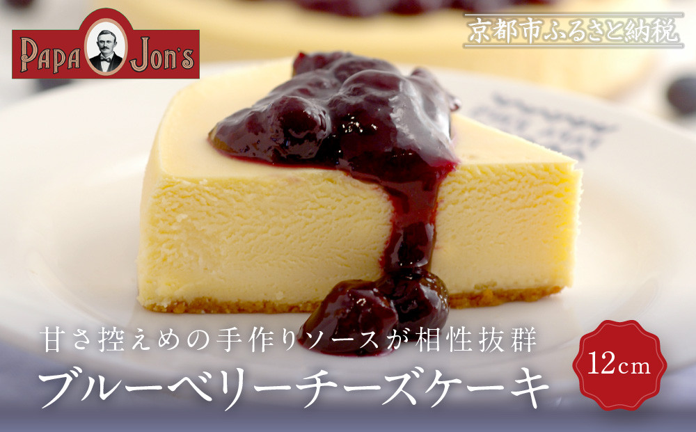 【パパジョンズ】ブルーベリーチーズケーキ 12cm｜京都 チーズケーキ専門店 人気 スイーツ［ 濃厚 クリーミー おいしい グルメ おすすめ スイーツ お菓子 洋菓子 ケーキ お取り寄せ 通販 送料無料 ふるさと納税 ］ 261009_A-FJ004VC02