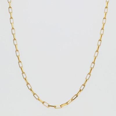 ふるさと納税 魚津市 K18 ミラーノ(ロング小豆)  ネックレス 50cm 約10g |  | 01