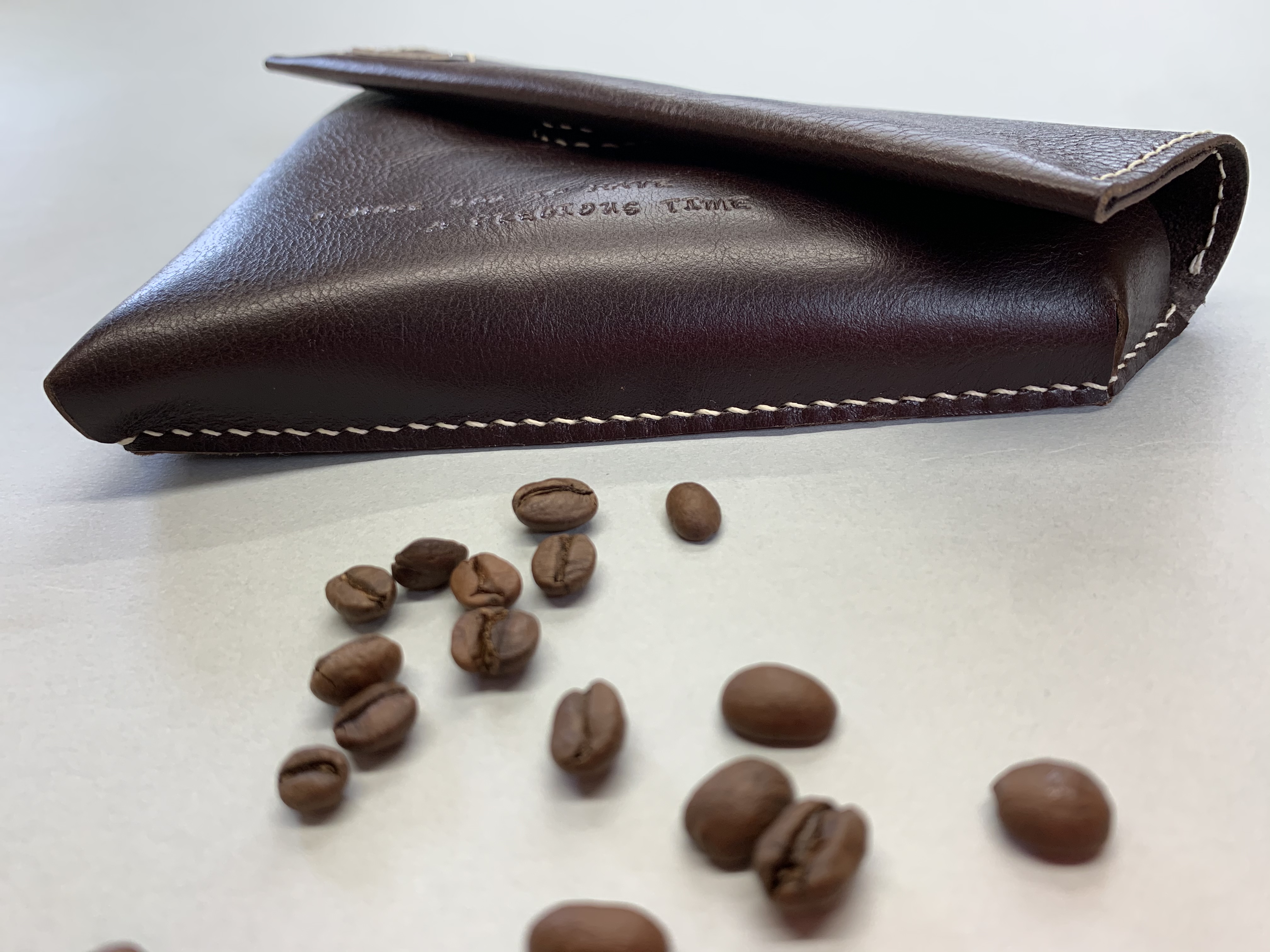 牛革プルアップレザー コーヒーブレイクセット (小) ダークブラウン フィルターケース マット コースター