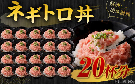 【2026年6月発送】天然 ネギトロ まぐろたたき 合計2kg （100g×20P）