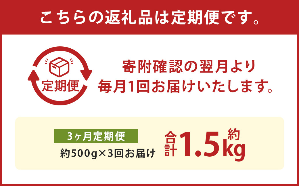 【3か月定期便】熊本産 馬肉 しゃぶしゃぶ 約500g