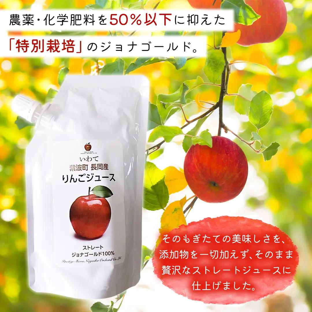 無添加 りんごジュース ストレート「ジョナゴールド」200g×10個 (FH004)