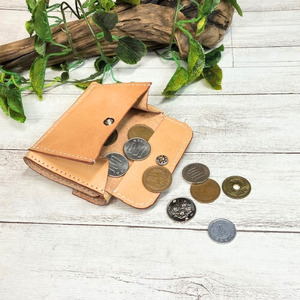 【ヌメ革】グレージングヌメのミニ財布 本革 