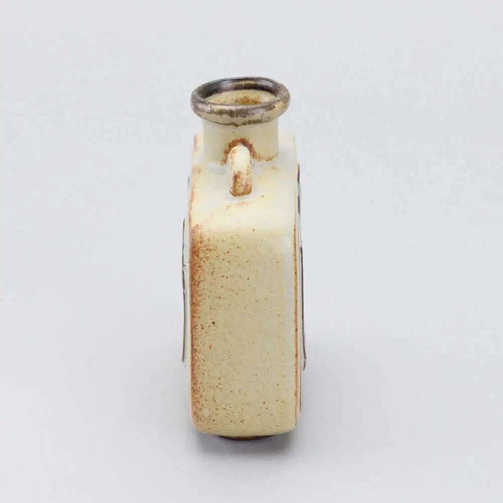 【瀬戸焼】一輪挿し グリップデザイン角型 【かしわ窯】一輪挿し 花瓶 花器 インテリア [BBAJ003]