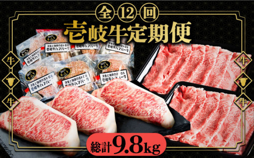 
【全12回定期便】 壱岐牛 肉 定期便 《壱岐市》【壱岐市ふるさと商社】 肉 黒毛和牛 ハンバーグ ステーキ [JAA028] 408000 408000円
