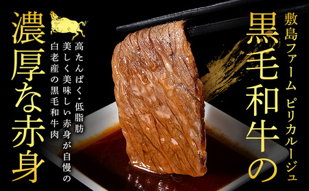 白老産黒毛和牛 味付け焼肉 ピリカルージュ 2.4kg (400g×6パック) 7日営業日以内発送 焼肉 黒毛和牛 タレ たれ 小分け 焼肉セット 人気 数量限定 たっぷり大満足 グルメ 訳あり 国産