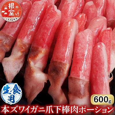 ふるさと納税 根室市 生食用本ズワイガニ爪下棒肉ポーション600g A-28223