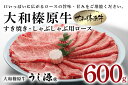 【ふるさと納税】(冷凍)大和榛原牛　すき焼き　しゃぶしゃぶ用　ロース　600g／うし源本店 お取り寄せグルメ 特産 牛肉 霜降り 黒毛和牛 A5 父の日 母の日 贈答 奈良県 宇陀市 お中元 暑中見舞い お土産