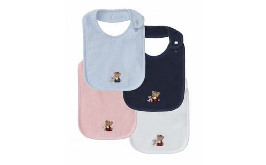 【ファミリア】スタイ（クマ） PK（ピンク） 島根県松江市/株式会社ファミリア[ALEG005]｜ベビー用品 スタイ よだれかけ 刺繍 赤ちゃん 日用品 島根 松江 おすすめ