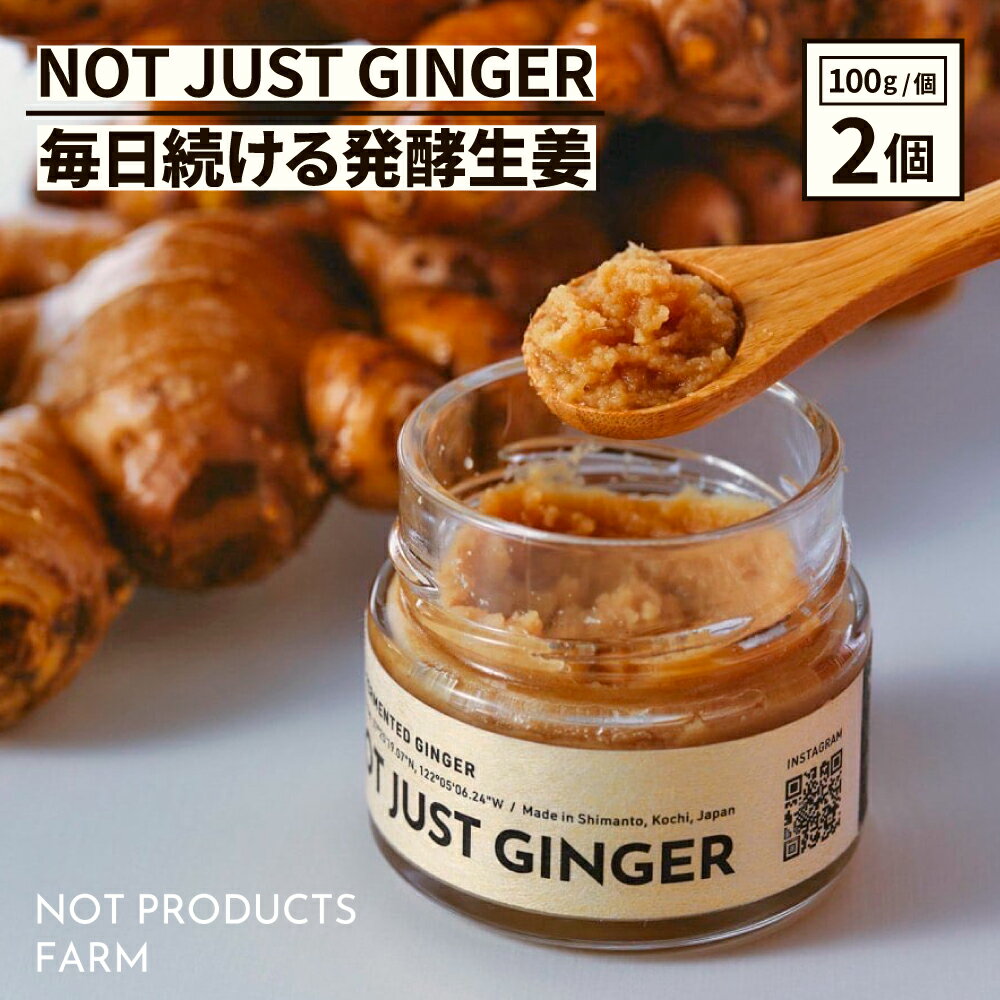 【ふるさと納税】四万十生姜×特許乳酸菌 毎日続ける発酵生姜 「NOT JUST GINGER」 2個入り しょうが ショウガ 生姜 ペースト ジンジャー 生姜焼き 薬味 野菜 料理 健康 生姜湯 ／ Fnp-04