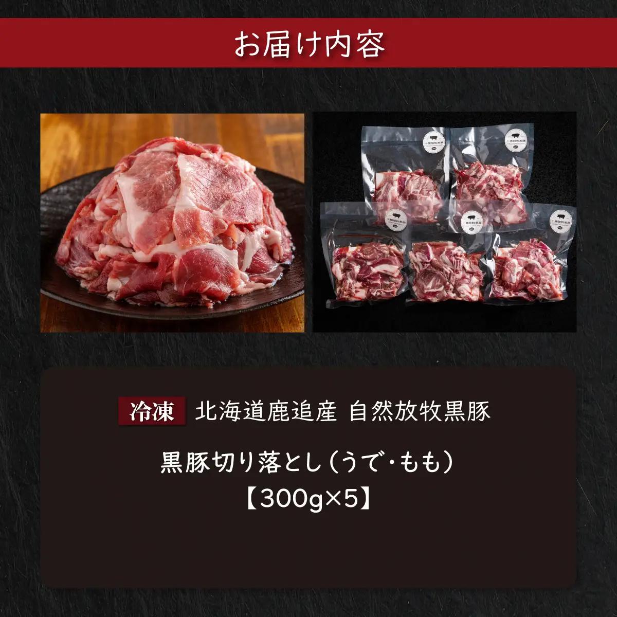 黒豚切り落とし（うで・もも） 300g×5 SKN094