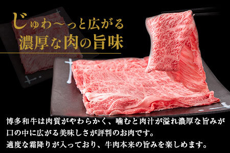 博多和牛 すき焼き・しゃぶしゃぶ用スライス肉 900g (450gx2) 《30日以内に出荷予定(土日祝除く)》