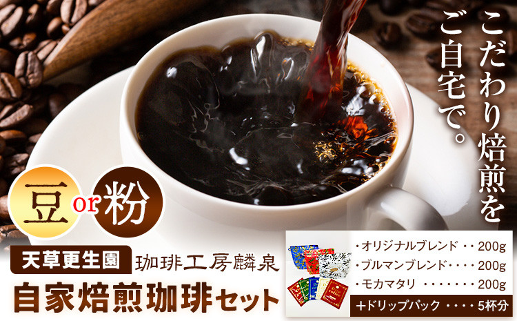 
            【思いやり型返礼品】自家焙煎 珈琲 セット 選べる 豆 粉 飲料 ドリンク コーヒー 珈琲 豆 コーヒー豆 珈琲豆 ブレンド ドリップ 熊本県 苓北町
          