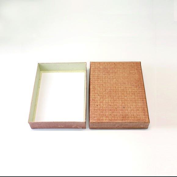 柿渋塗 四つ目箱 A4サイズ こげ茶布付【TN103】