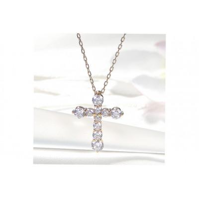 ふるさと納税 韮崎市 ネックレス K18YG ゴールド ダイヤモンド 1.0ct 十字架モチーフ【f020-k18yg】 |  | 01