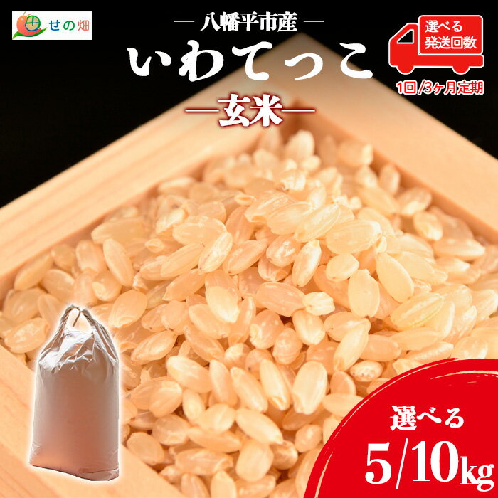 【ふるさと納税】 【令和7年産】【先行予約】 2025年産 岩手県産 米 こめ お米 玄米 選べる 容量 5kg10kg 発送回数 1回 単発便 3回 定期便 いわてっこ ／ げんまい ご飯 ごはん おこめ ライス 国産 国産米 おにぎり お弁当 おすすめ 東北 岩手県 八幡平市 送料無料 せの畑