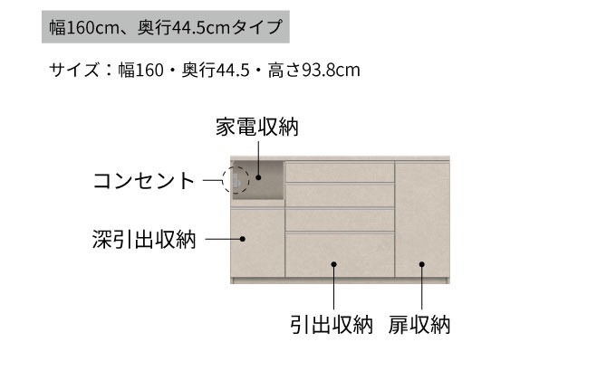 キッチンボード YS-S1600R下台  [No.1307]