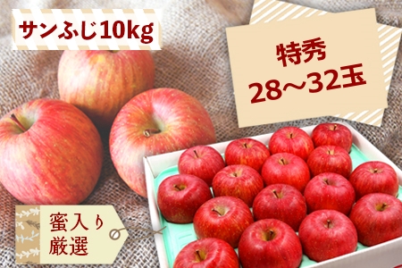 【2026年発送】蜜入厳選！「特秀」サンふじりんご10kg_H138(R8)-2
