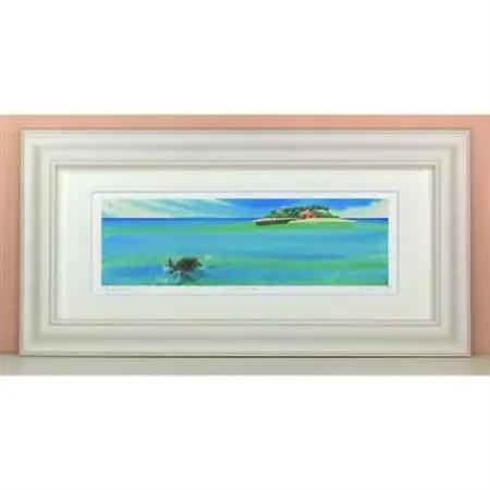 栗乃木ハルミ版画額装品「honu2」【1229381】