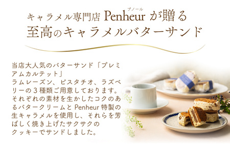 【Penheur】プレミアム・カルテット 混合 BOX 6個 ／ プノール バターサンド 冷凍 レーズン ピスタチオ ラズベリー 人気詰め合わせ 詰め合わせ スイーツ デザート レシピ カヌレ作り方 