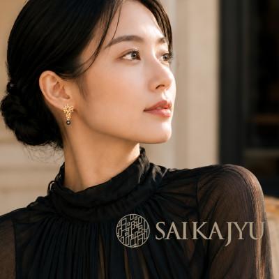 ふるさと納税 川口市 淡水パールイヤリング「花束」ゴールド |  | 01