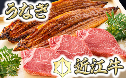 【これは豪華！】近江牛ヒレステーキ3枚＆うなぎ蒲焼2尾セット【D020W】（国産牛　和牛　ブランド牛　ブランド和牛　黒毛和牛　牛肉　肉　高級　人気　おすすめ　神戸牛　松阪牛 に並ぶ 日本三大和牛 近江牛）
