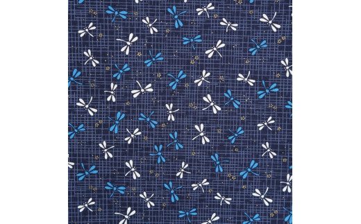 【ネイビー】紀州晒 紀州和晒 シーチング コットン 綿 綿100% 生地 布  和柄 トンボ 和風 WAGARA おしゃれ ハンドメイド 手芸 手作り 3m 約110cm