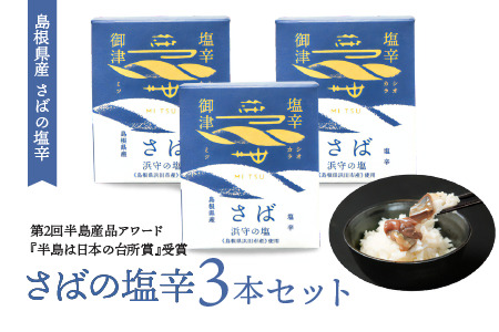 さばの塩辛 80g×3本セット 島根県松江市/株式会社Mitsu FisherMan\'s Factory[ALFN004]