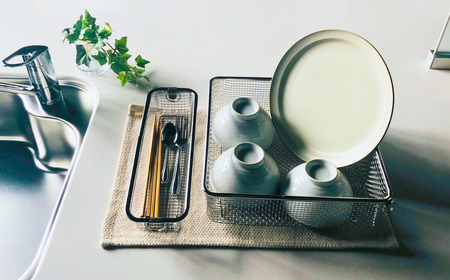 すっきり暮らす水切りかご スクエアタイプ ＋ スリム セット 燕三条製 水切り キッチン用品 キッチン整理 キッチン収納 bwsSELECTION [ビーワーススタイル]【014S067】