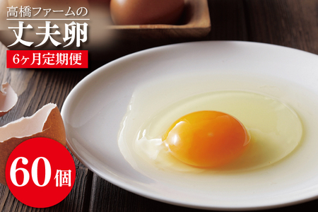 平飼いたまご 定期便 60個 年6回 高橋ファームの丈夫卵 もみじ AQ018