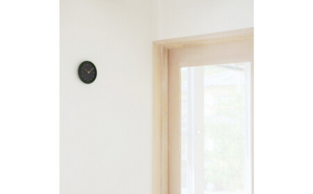 はなもっこ 掛時計 古代紫　ブラック