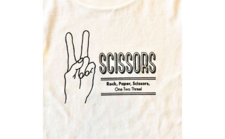 3人兄弟姉妹でおそろい/じゃんけん ROCK×PAPER×SCISSORS プリント/ Tシャツ3枚組ギフトセット【出産祝い・誕生日・ギフト・プレゼント】 80cm×120cm×140cm