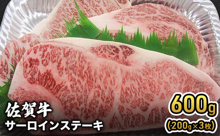 牛肉 佐賀産 和牛 サーロインステーキ 牛肉【600g(200g×3枚)】