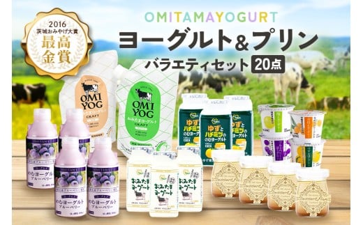 おみたまヨーグルト&プリンセット 飲むヨーグルト カスタードプリン 小美玉ヨーグルト ドリンクタイプ プレーン フルーツ 詰め合わせ 健康 スイーツ お取り寄せ お菓子 ギフト 贈答 贈り物 乳酸菌飲料 ヨーグルト飲料 低糖 低カロリー オミタマヨーグルト 1-A