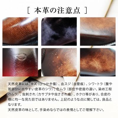 ふるさと納税 大和郡山市 革靴 内羽根ストレートチップ 手染めレザー 本革底 紐タイプ No.378 セピア 24.5cm |  | 03