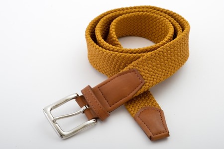 組紐 ベルト CLVER オイルレザー 30mm マスタード 【 ベルト 】